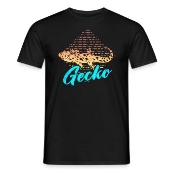 Gecko - Men's T-Shirt - black - Front - AI Model Male 178 light (178cm)