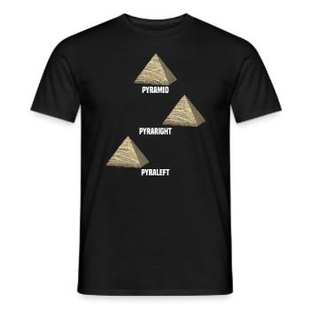 Pyramiden Lustig - Männer T-Shirt - Schwarz - Vorne - AI Model Male 178 light (178cm)