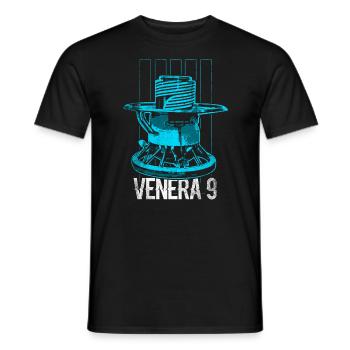 Venera 9 Venus Raumsonde - Männer T-Shirt - Schwarz - Vorne - AI Model Male 178 light (178cm)