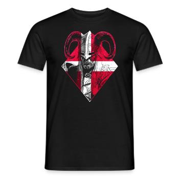 Dänischer Wikinger Krieger - Männer T-Shirt - Schwarz - Vorne - AI Model Male 178 light (178cm)