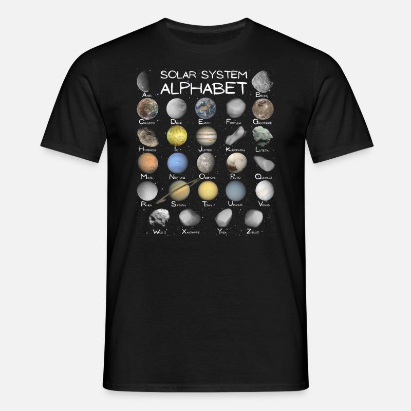 Solar System ABC - Men's T-Shirt - black