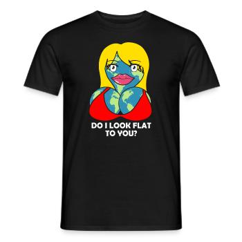 Flache Erde Witz - Männer T-Shirt - Schwarz - Vorne - AI Model Male 178 light (178cm)