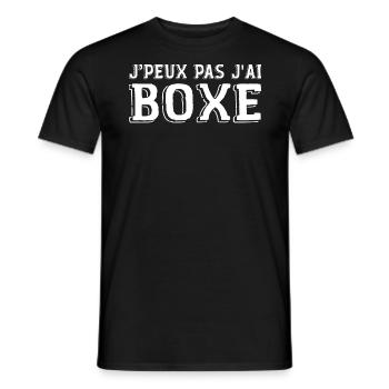 I Can't I Boxing Humor Boxing, Boxer Gift - Men's T-Shirt - black - Front - AI Model Male 178 light (178cm)