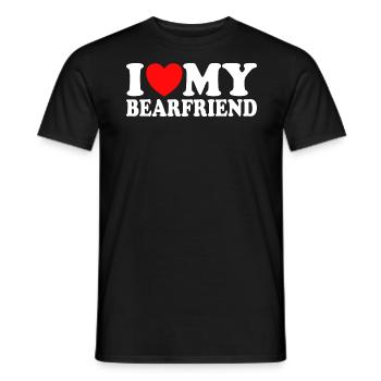 J'Aime Mon Petit Ami Ours - T-shirt homme - noir - Devant - AI Model Male 178 light (178cm)