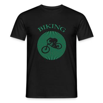 Biking - Männer T-Shirt - Schwarz - Vorne - AI Model Male 178 light (178cm)