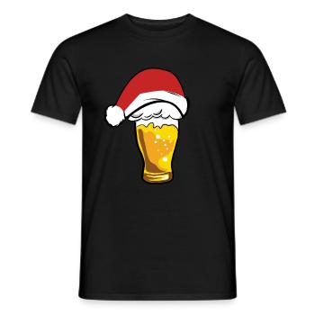 Fête de Noël Bière du Père Noël - T-shirt homme - noir - Devant - AI Model Male 178 light (178cm)