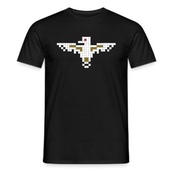 eagle crest - Men's T-Shirt - black - Front - AI Model Male 178 light (178cm)