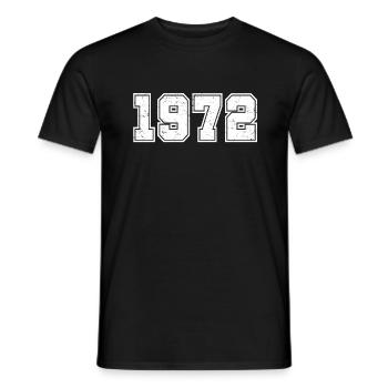 Jahrgang 1972 - Retro College - Männer T-Shirt - Schwarz - Vorne - AI Model Male 178 light (178cm)