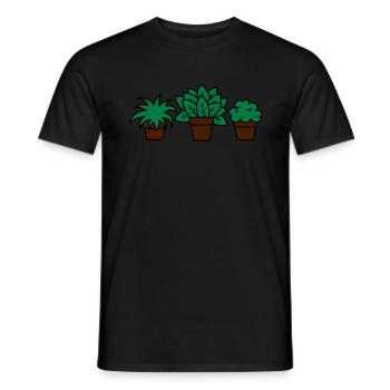 Plant plants plante gift idea gift idea - Men's T-Shirt - black - Front - AI Model Male 178 light (178cm)