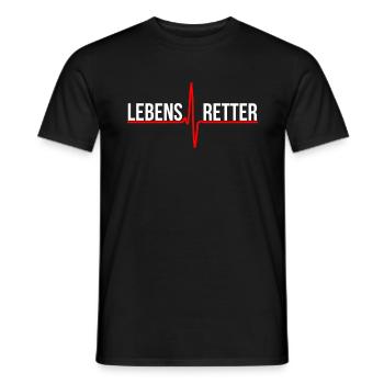 Lebensretter Sanitäter Rettungsdienst - Männer T-Shirt - Schwarz - Vorne - AI Model Male 178 light (178cm)