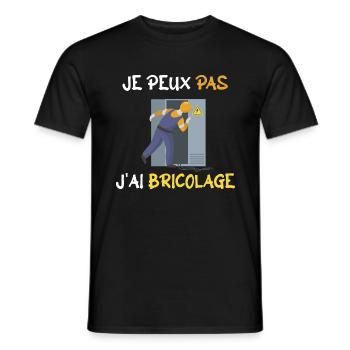je peux pas j'ai bricolage - Bricolage - T-shirt homme - noir - Devant - AI Model Male 178 light (178cm)