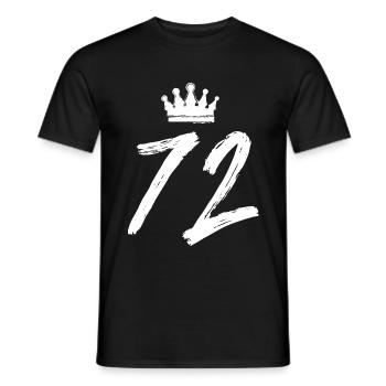 72 Zahl Krone - Männer T-Shirt - Schwarz - Vorne - AI Model Male 178 light (178cm)