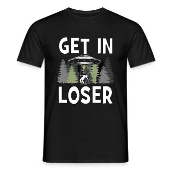 Get In Loser - Men's T-Shirt - black - Front - AI Model Male 178 light (178cm)