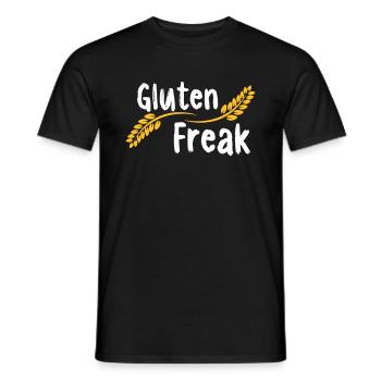Gluten Freak - Männer T-Shirt - Schwarz - Vorne - AI Model Male 178 light (178cm)
