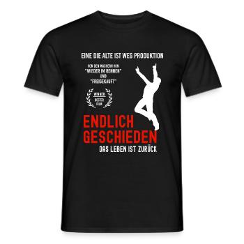 Scheidung Geschieden - Männer T-Shirt - Schwarz - Vorne - AI Model Male 178 light (178cm)
