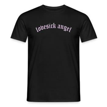Lovesick Angel Nu Goth Soft Grunge Aesthetic Egirl - Men's T-Shirt - black - Front - AI Model Male 178 light (178cm)