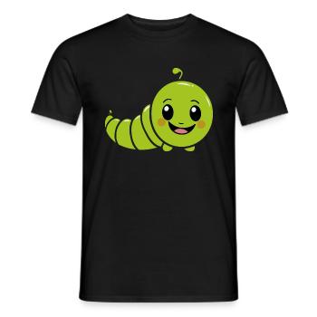 Raupen Insektenliebe Kleine Raupe - Männer T-Shirt - Schwarz - Vorne - AI Model Male 178 light (178cm)