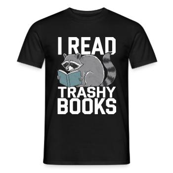 I Read Trashy Books 10 - Männer T-Shirt - Schwarz - Vorne - AI Model Male 178 light (178cm)