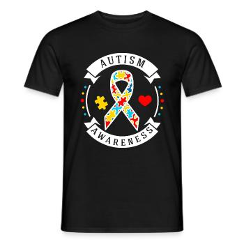 Autism Autist ADHD Autism Awareness Gift - Men's T-Shirt - black - Front - AI Model Male 178 light (178cm)