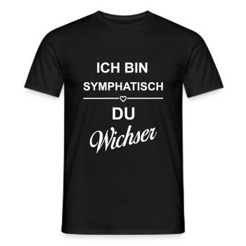 I am sympathetic you Wichser Sarcasm Humor - Men's T-Shirt - black - Front - AI Model Male 178 light (178cm)