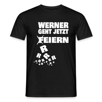 Werner - Männer T-Shirt - Schwarz - Vorne - AI Model Male 178 light (178cm)