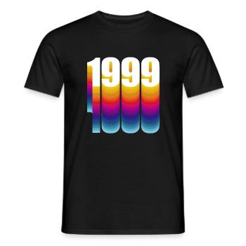 1999 Année de naissance - T-shirt homme - noir - Devant - AI Model Male 178 light (178cm)