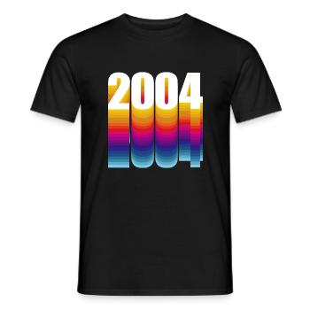 Naissance 2004 Année de naissance - T-shirt homme - noir - Devant - AI Model Male 178 light (178cm)