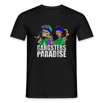 Gangsters Paradise - Männer T-Shirt - Schwarz - Vorne - AI Model Male 178 light (178cm)