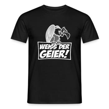 Weiss der Geier - Männer T-Shirt - Schwarz - Vorne - AI Model Male 178 light (178cm)