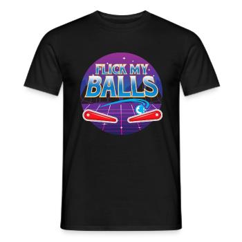 Flick My Balls - Flipper - T-shirt homme - noir - Devant - AI Model Male 178 light (178cm)