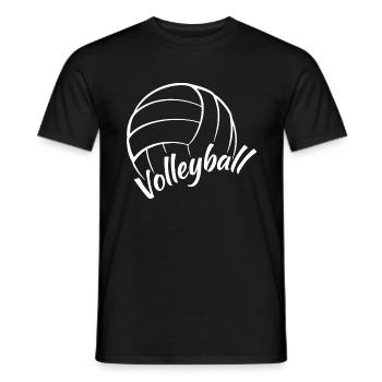 Volleyball - Men's T-Shirt - black - Front - AI Model Male 178 light (178cm)