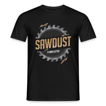 La sciure est un homme scintillant - T-shirt homme - noir - Devant - AI Model Male 178 light (178cm)