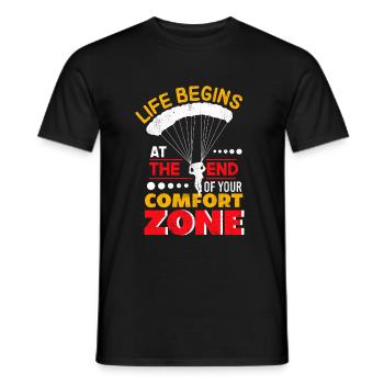 gleitschirmfliegen, gleitschirm, gleitschirmfliege - Männer T-Shirt - Schwarz - Vorne - AI Model Male 178 light (178cm)