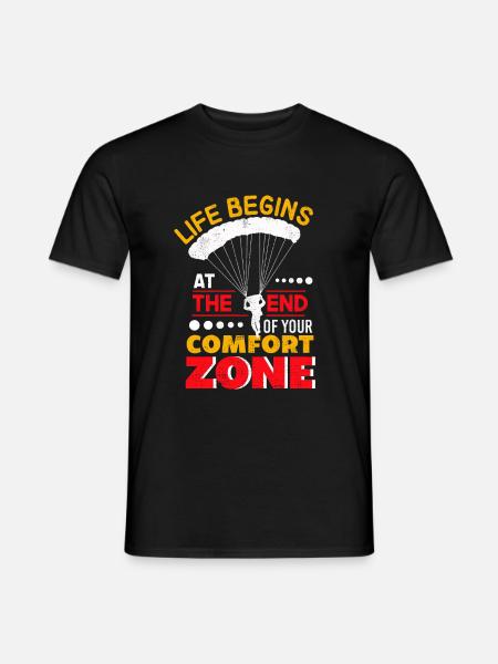 gleitschirmfliegen, gleitschirm, gleitschirmfliege - Männer T-Shirt - Schwarz