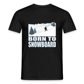Born to Snowboard - Wintersport - Männer T-Shirt - Schwarz - Vorne - AI Model Male 178 light (178cm)