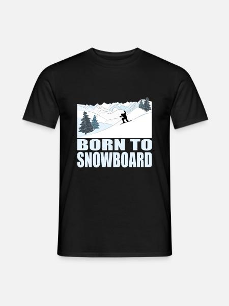 Né pour le snowboard - Sports d’hiver - T-shirt homme - noir
