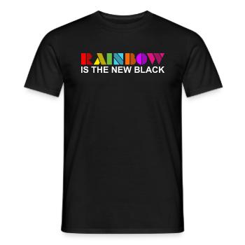 Rainbow Is The New Black Graphic - Men's T-Shirt - black - Front - AI Model Male 178 light (178cm)