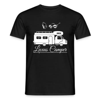 Luxus camper camping-car - T-shirt homme - noir - Devant - AI Model Male 178 light (178cm)