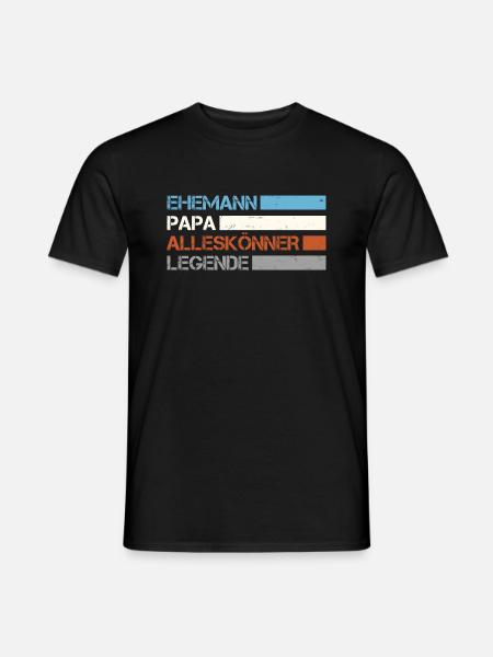 Papa der Alleskönner - Männer T-Shirt - Schwarz