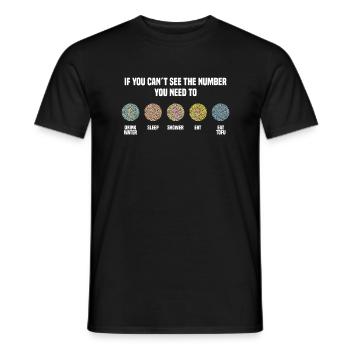 Ishihara Numbers - Mangez du tofu - T-shirt homme - noir - Devant - AI Model Male 178 light (178cm)