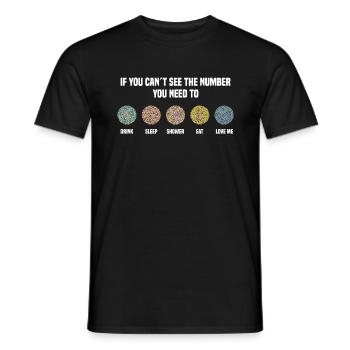 Ishihara Numbers - Aimez-moi - T-shirt homme - noir - Devant - AI Model Male 178 light (178cm)