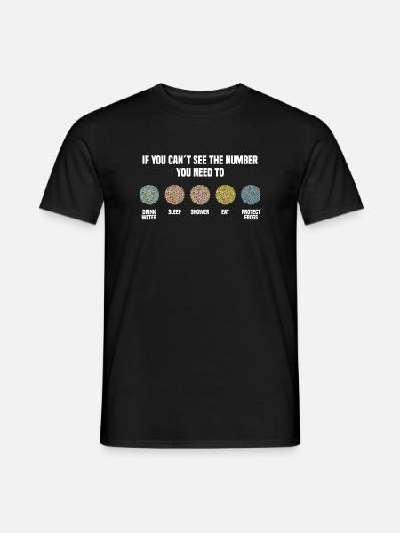 Ishihara Numbers - Protect Frogs - Men's T-Shirt - black