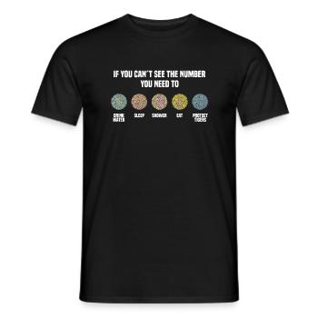 Ishihara Numbers - Protect Tigers - Men's T-Shirt - black - Front - AI Model Male 178 light (178cm)