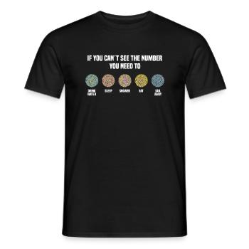 Ishihara Numbers - Sail Away - Men's T-Shirt - black - Front - AI Model Male 178 light (178cm)