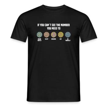 Ishihara Numbers - Soyez vous-même - T-shirt homme - noir - Devant - AI Model Male 178 light (178cm)