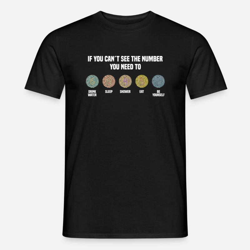 Ishihara Numbers - Be Yourself - Männer T-Shirt - Schwarz