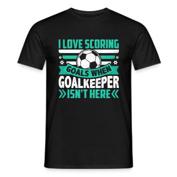J’aime marquer des buts Drôle de football - T-shirt homme - noir - Devant - AI Model Male 178 light (178cm)