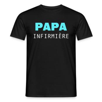 STOLZER VATER EINER KRANKENSCHWESTER - Männer T-Shirt - Schwarz - Vorne - AI Model Male 178 light (178cm)
