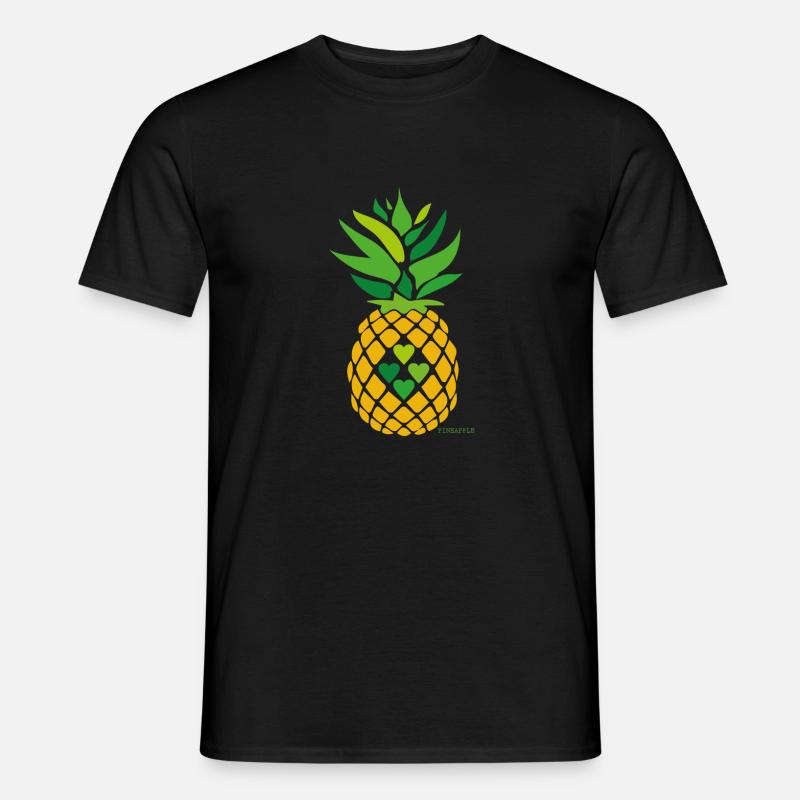 Liebe Ananas - Männer T-Shirt - Schwarz