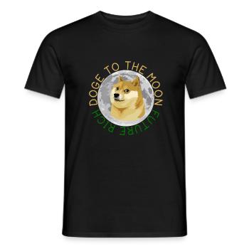 DOGE TO THE MOON - Men's T-Shirt - black - Front - AI Model Male 178 light (178cm)